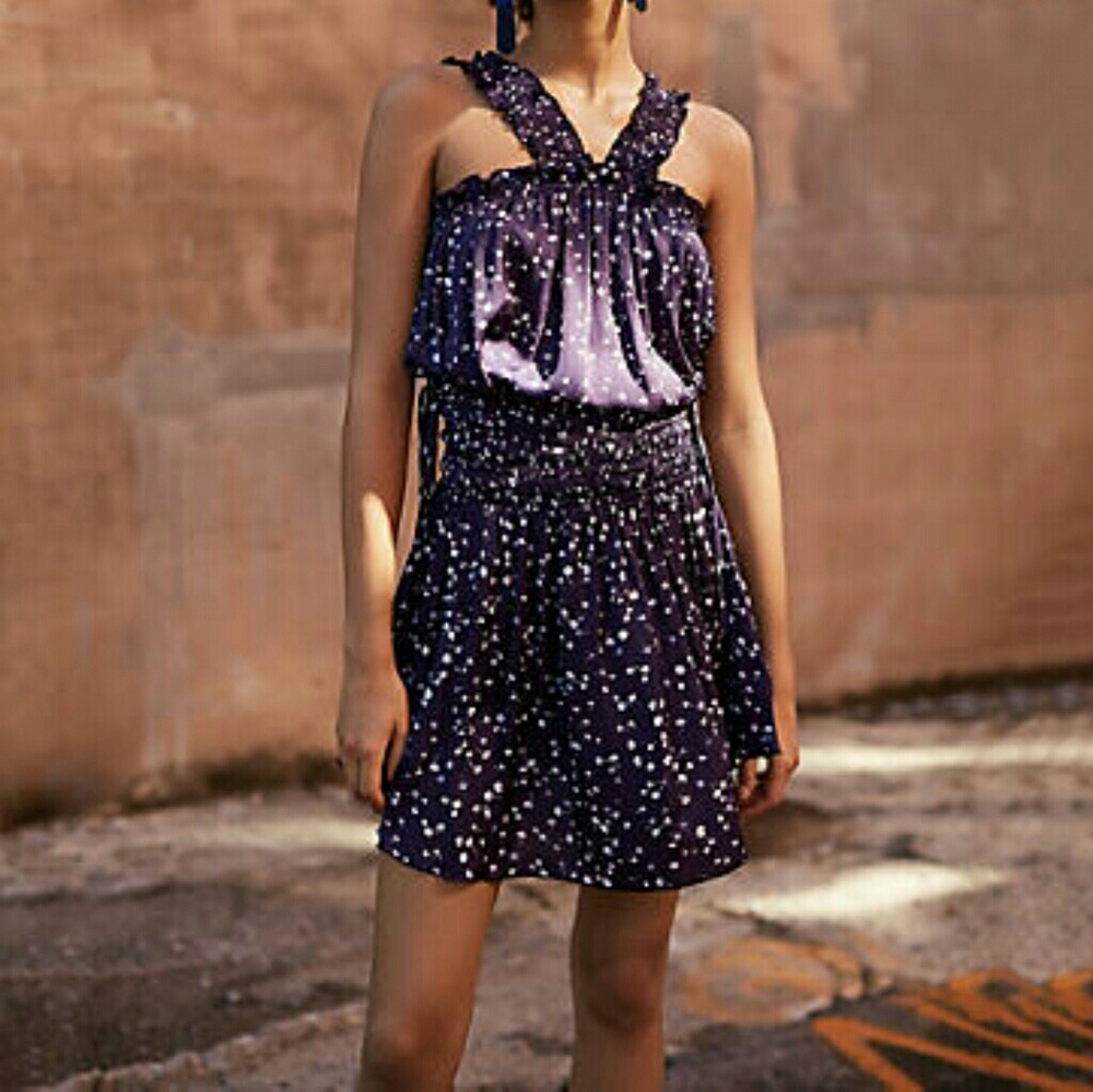 Express Floral Smocked Mini Skirt